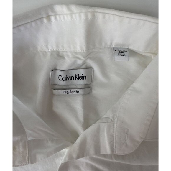 Calvin Klein Mens White Button-Up Shirt Size 16 ½ - Picture 9 of 10